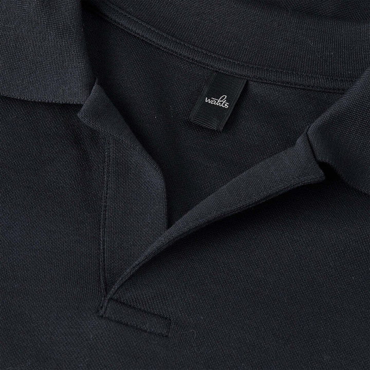 Wahts Daley Luxury Pique Polo – Blauw-100% katoen-HEREN POLO'S & T-SHIRTS-Blauw