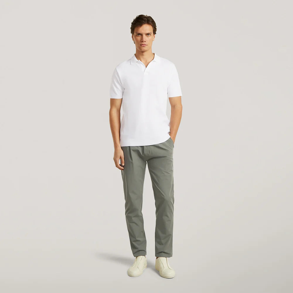 Wahts Daley Luxury Pique Polo – Wit-100% katoen-HEREN POLO'S & T-SHIRTS-Wit