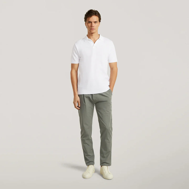 Wahts Daley Luxury Pique Polo – Wit-100% katoen-HEREN POLO'S & T-SHIRTS-Wit
