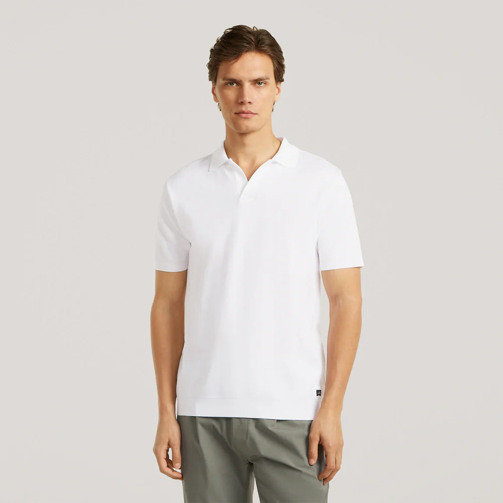 Wahts Daley Luxury Pique Polo – Wit-100% katoen-HEREN POLO'S & T-SHIRTS-Wit
