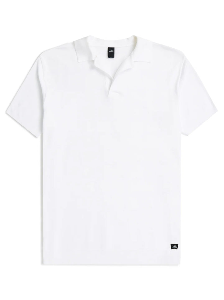 Wahts Daley Luxury Pique Polo – Wit-100% katoen-HEREN POLO'S & T-SHIRTS-Wit