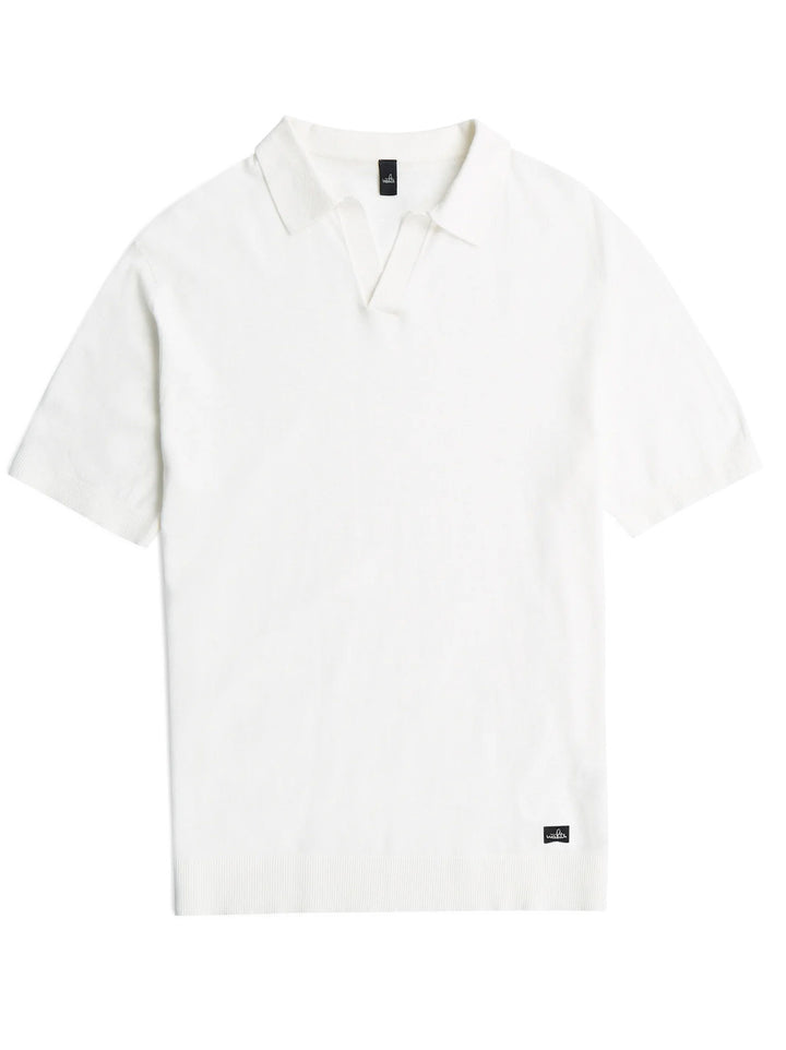 Wahts Flynth Polo Riva Kraag – Off White-44% katoen, 36% linnen, 20% polyester-HEREN POLO'S & T-SHIRTS-Room