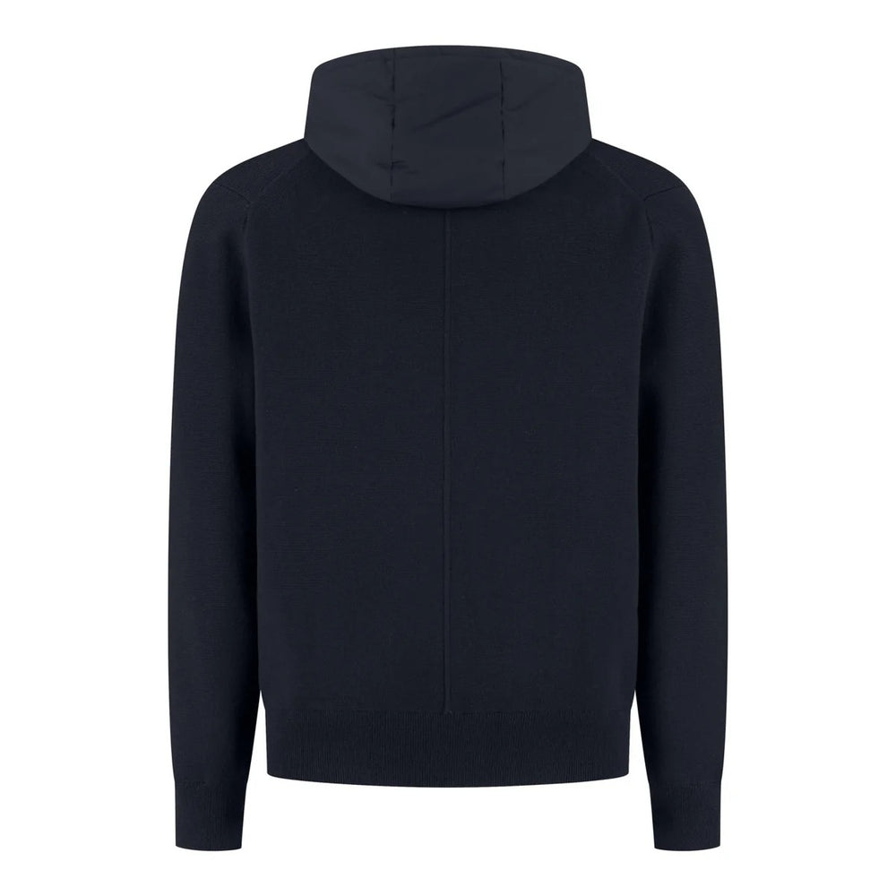 WAHTS Francis Vest – Blauw-70% katoen, 30% merino<br />Capuchon: 83% polyamide, 17% elastaan-HEREN TRUIEN & VESTEN-Blauw