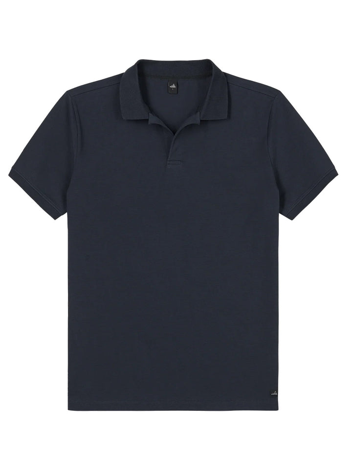 Wahts Hastings Jersey Stretch Polo – Blauw-95% katoen, 5% elastaan-HEREN POLO'S & T-SHIRTS-Blauw