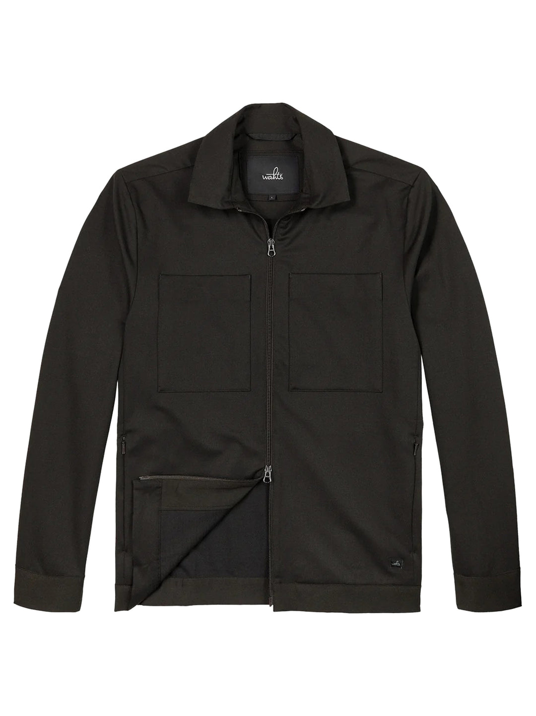 WAHTS Stewards Overshirt – Donkerbruin-53% polyester, 24% wol, 19% viscose, 4% elastaan-HEREN SHIRTS-Bruin
