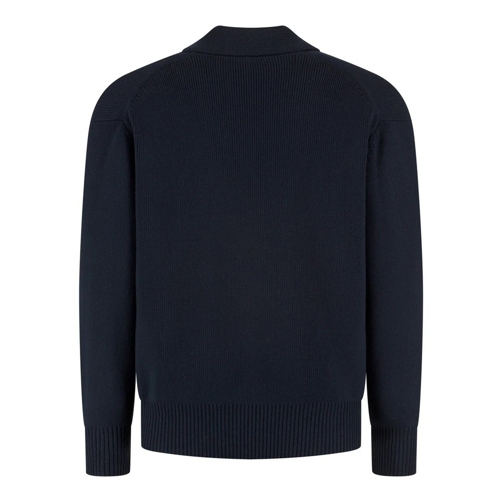 WAHTS Wells Half Zip – Blauw-70% katoen, 30% merino wol-HEREN TRUIEN & VESTEN-Blauw