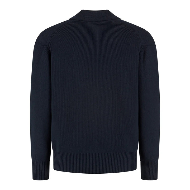 WAHTS Wells Half Zip – Blauw-70% katoen, 30% merino wol-HEREN TRUIEN & VESTEN-Blauw