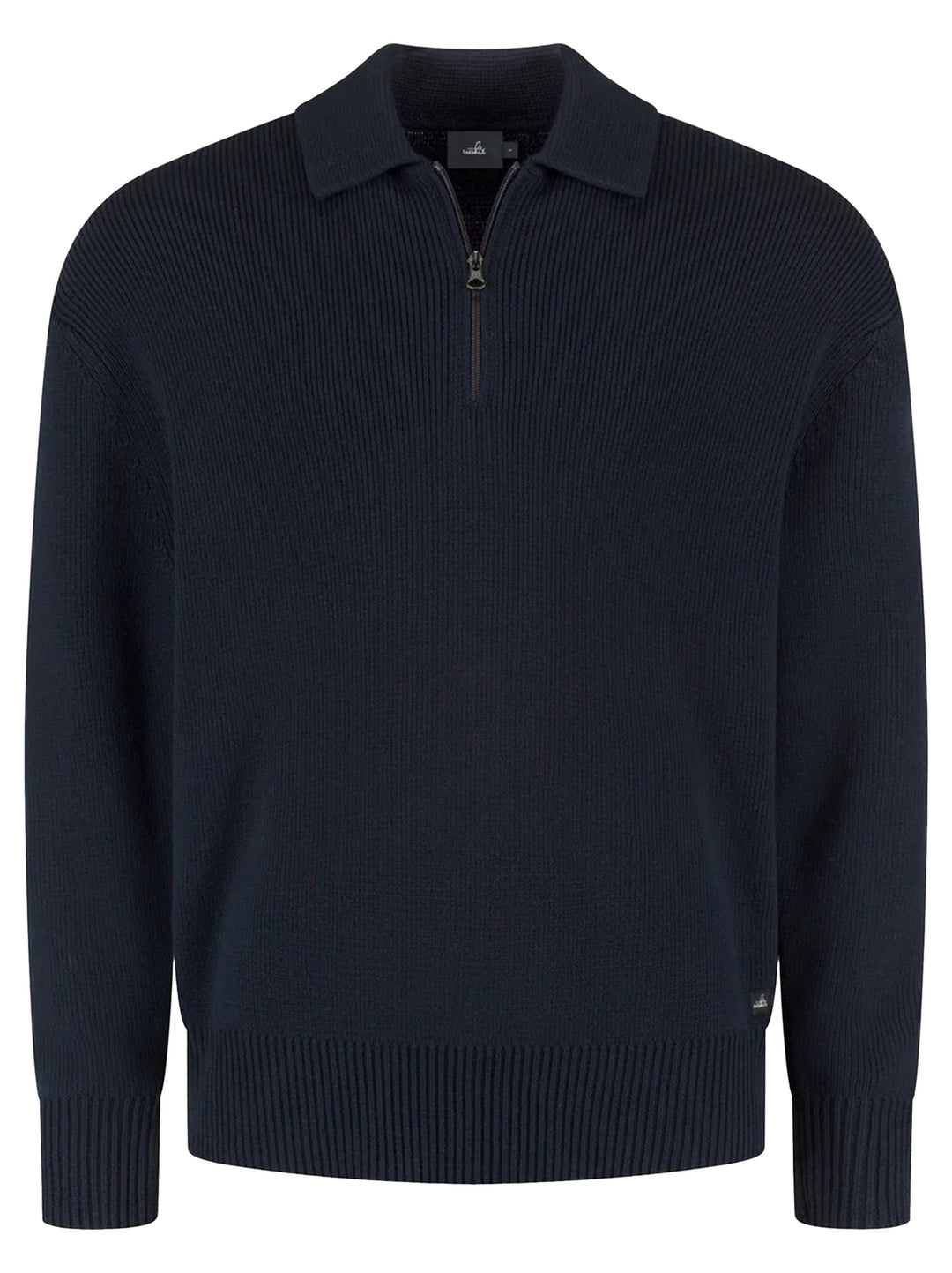 WAHTS Wells Half Zip – Blauw-70% katoen, 30% merino wol-HEREN TRUIEN & VESTEN-Blauw