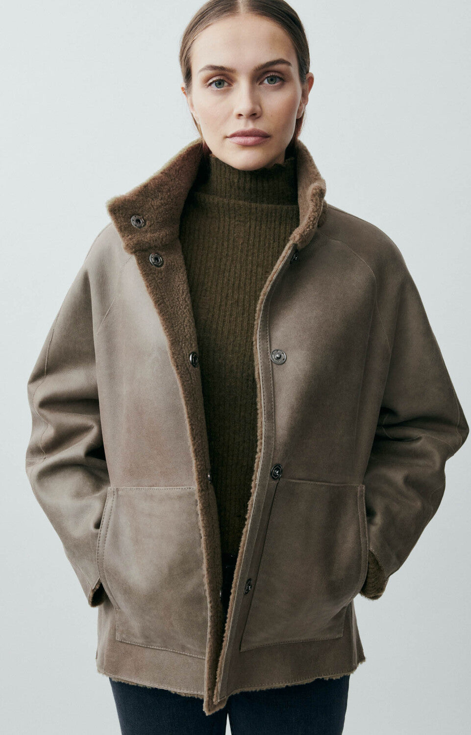 Werner Christ Grace Lammy Jas – Beige-100% leer-DAMES JASSEN & JACKS-Beige