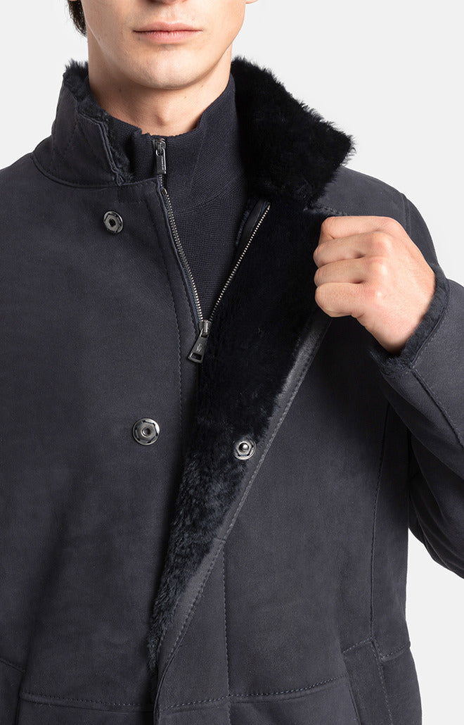 Werner Christ Vittorio Lambskin Coat – Blauw-100% leer-HEREN JASSEN & JACKS-Blauw