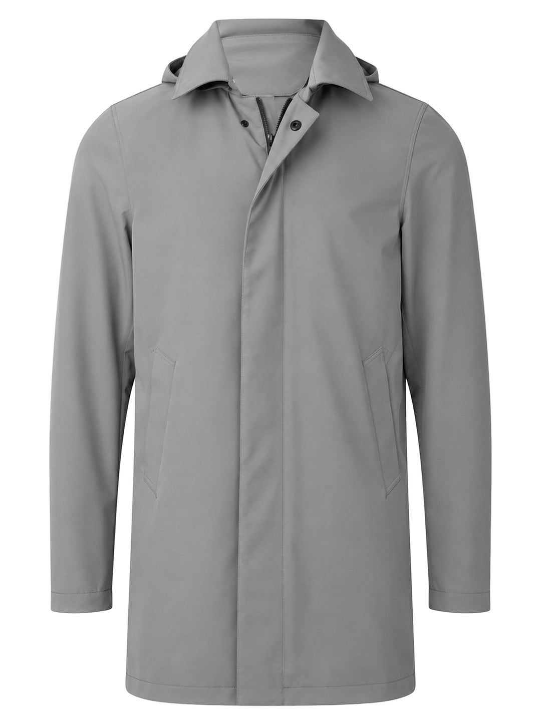 WHITE Daniel Parka met capuchon – Grijs-91% Polyamide<br />9% Elastaan<br />-HEREN JASSEN & JACKS-Grijs