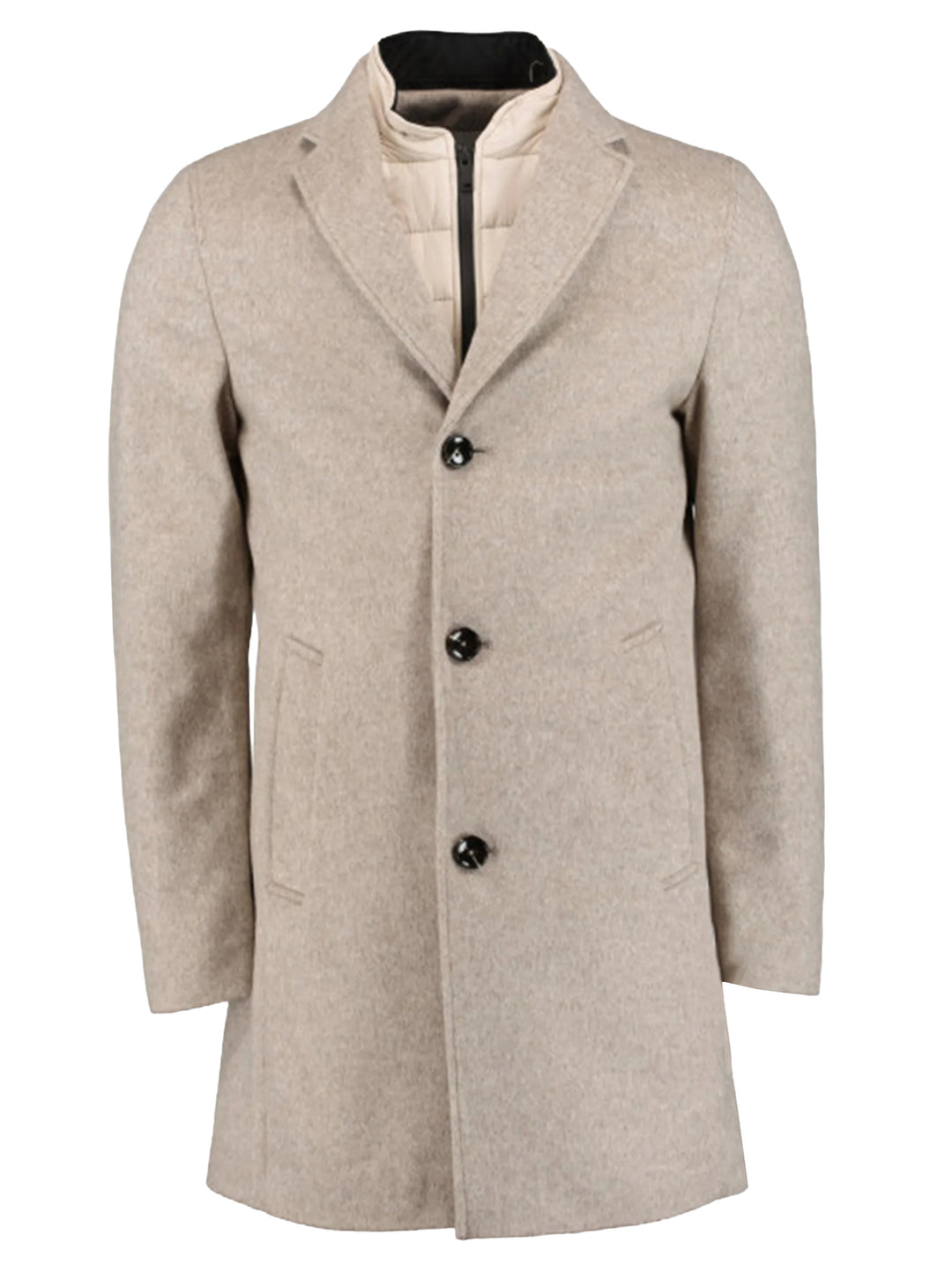 WHITE Hans Wollen Jas – Beige-75% wol, 22% polyamide, 3% overige-HEREN JASSEN & JACKS-Beige