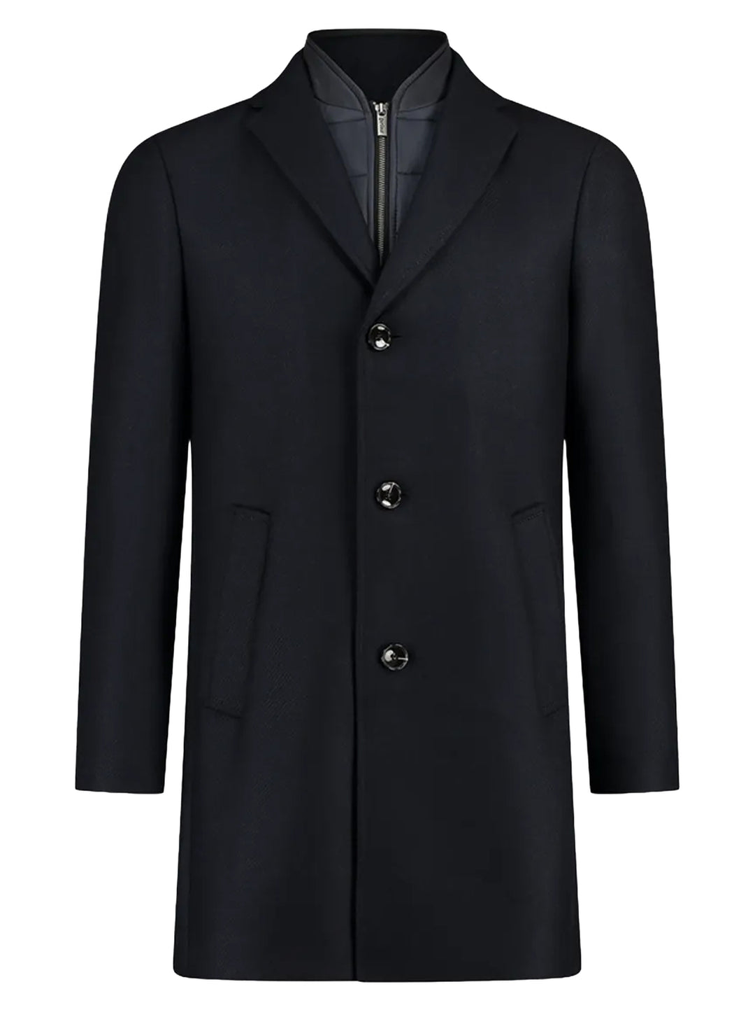 WHITE Hans Wollen Jas – Blauw-75% wol, 22% polyamide, 3% overige-HEREN JASSEN & JACKS-Blauw