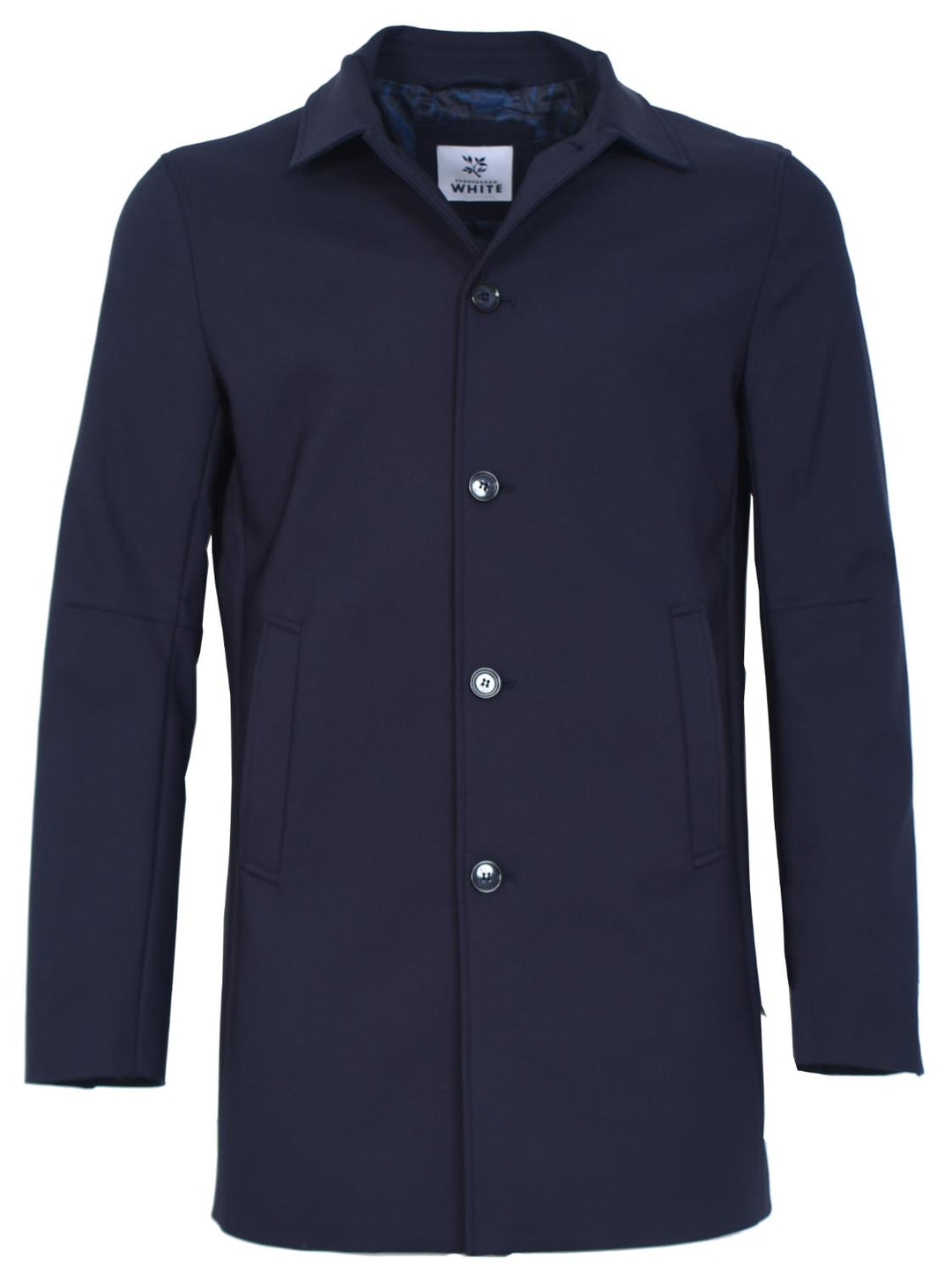 WHITE jas MAXIM-50% katoen, 45% polyamide, 5% elasthaan-HEREN JASSEN & JACKS-Blauw