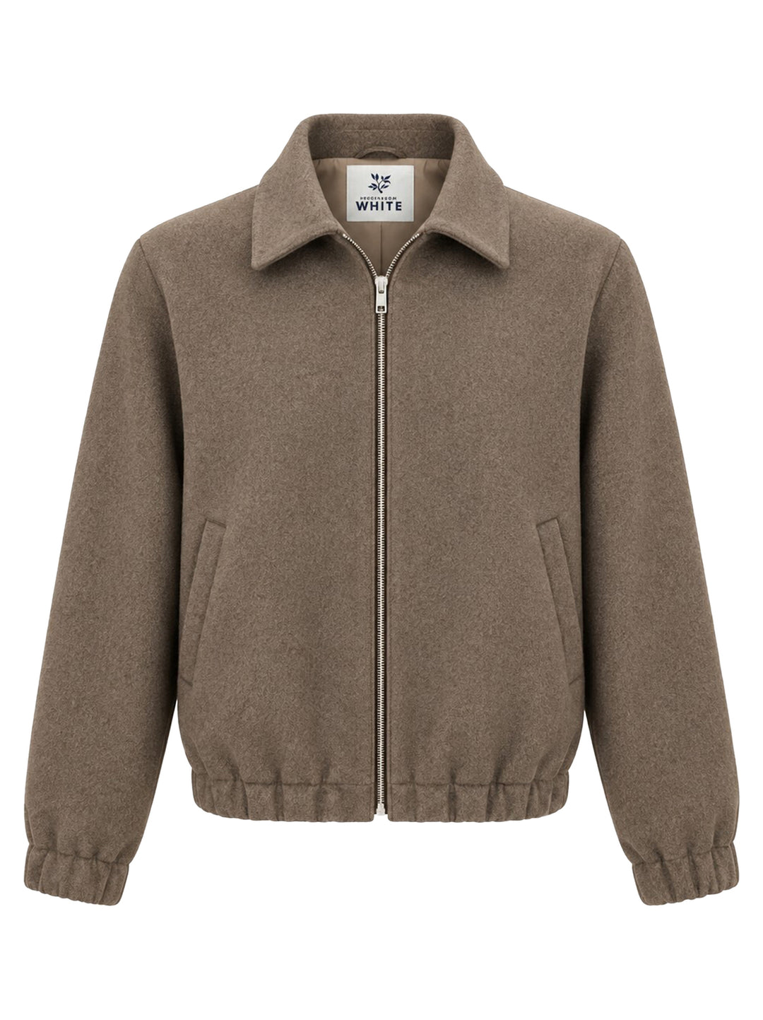 WHITE Wollen Jack – Beige-60% wol, 30% polyester, 10% polyamide-HEREN JASSEN & JACKS-Beige
