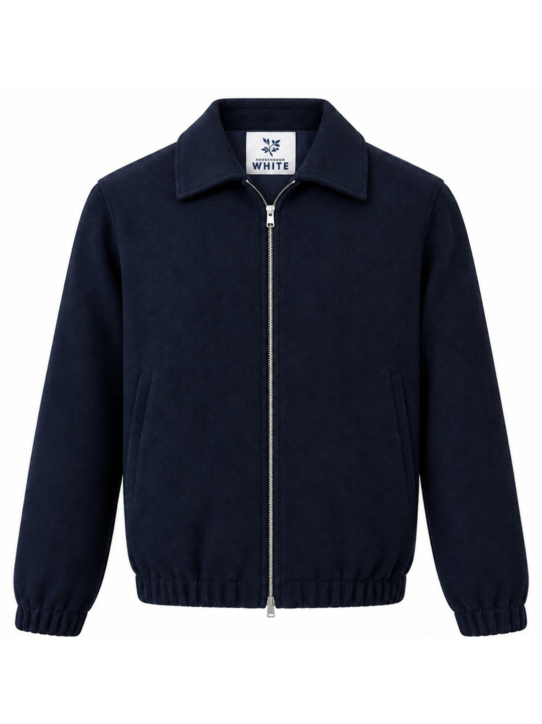 WHITE Wollen Jack – Blauw-60% wol, 30% polyester, 10% polyamide-HEREN JASSEN & JACKS-Blauw