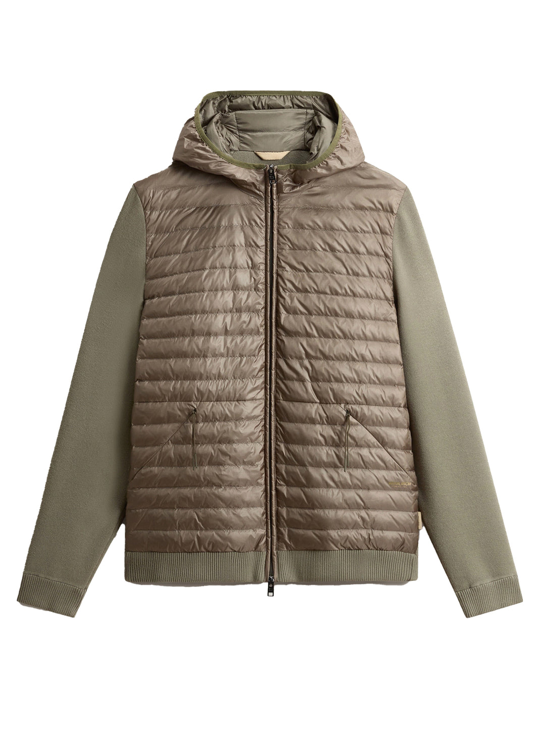 Woolrich Allen Hybride jack – Groen-100% polyamide-HEREN JASSEN & JACKS-Groen