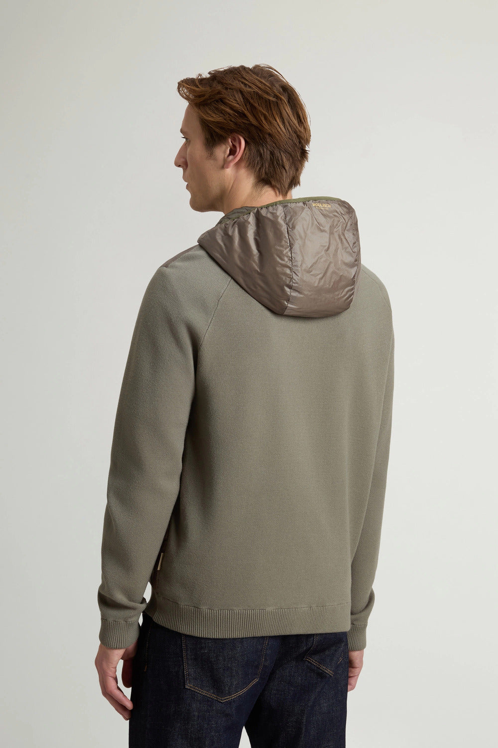 Woolrich Allen Hybride jack – Groen-100% polyamide-HEREN JASSEN & JACKS-Groen