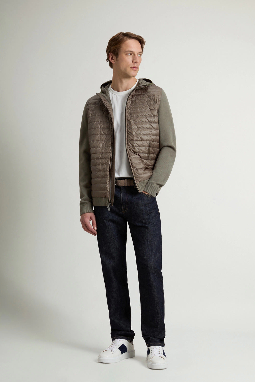 Woolrich Allen Hybride jack – Groen-100% polyamide-HEREN JASSEN & JACKS-Groen