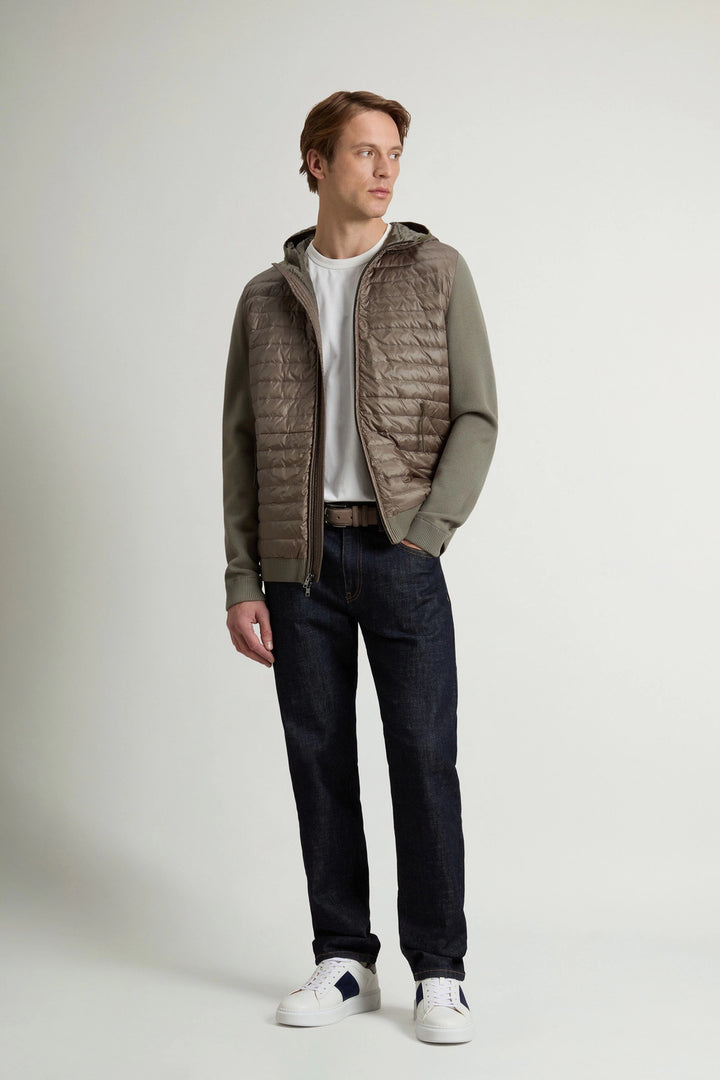 Woolrich Allen Hybride jack – Groen-100% polyamide-HEREN JASSEN & JACKS-Groen