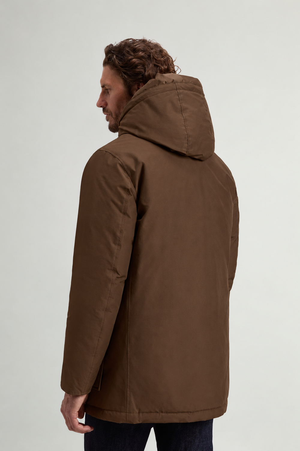 Woolrich Arctic Parka – Bruin-60% katoen, 40% polyamide<br />Voering: 100% polyester-HEREN JASSEN & JACKS-Bruin