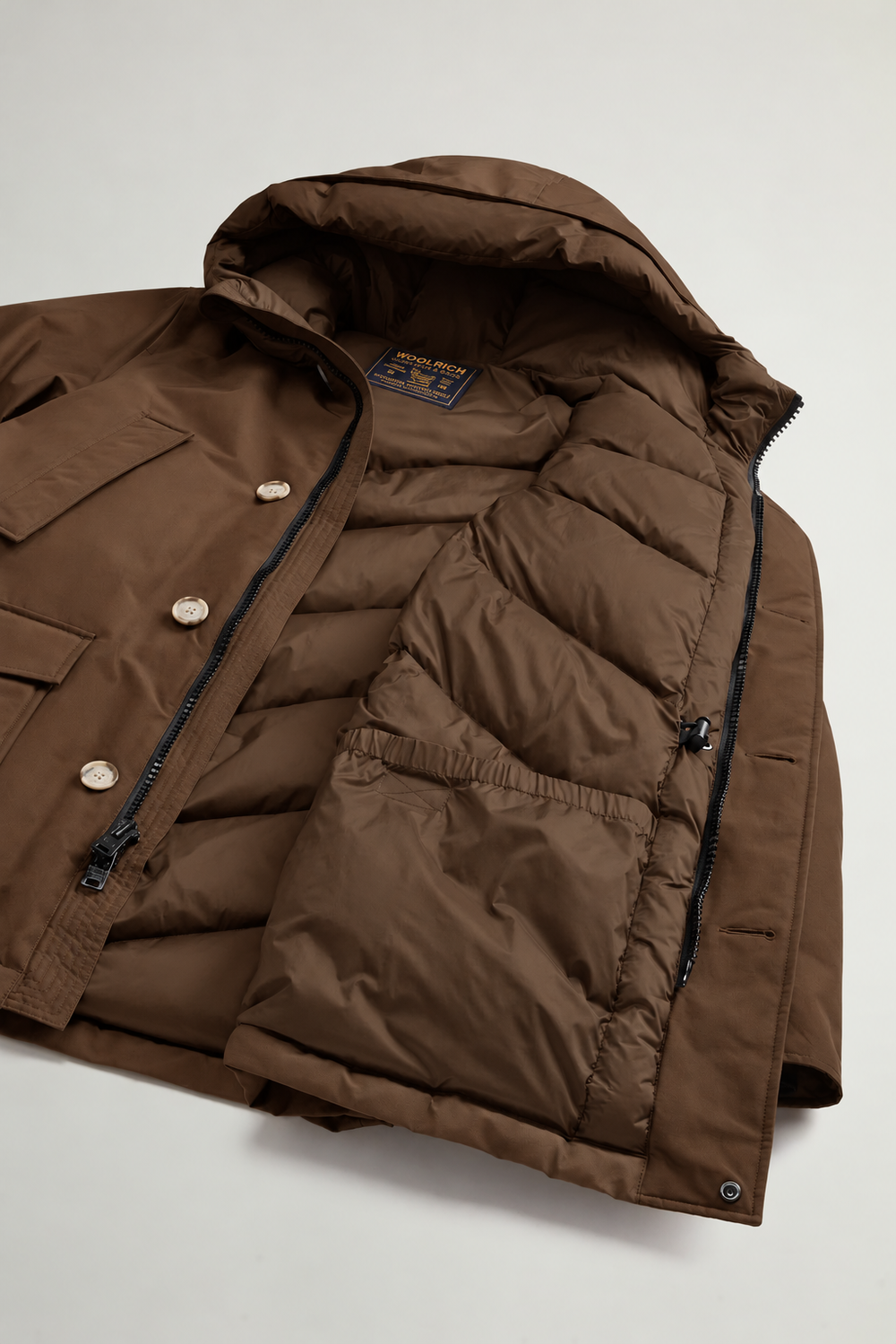 Woolrich Arctic Parka – Bruin-60% katoen, 40% polyamide<br />Voering: 100% polyester-HEREN JASSEN & JACKS-Bruin