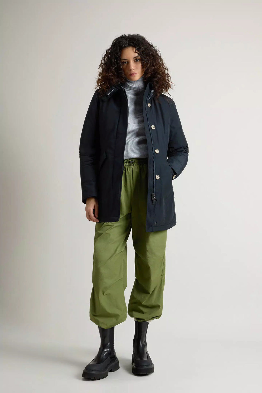 Woolrich Arctic Parka in Ramar Cloth-Buitenste: 60% Katoen, 40% Polyamide<br /><br />Binnen: 100% Polyamide<br /><br />Op