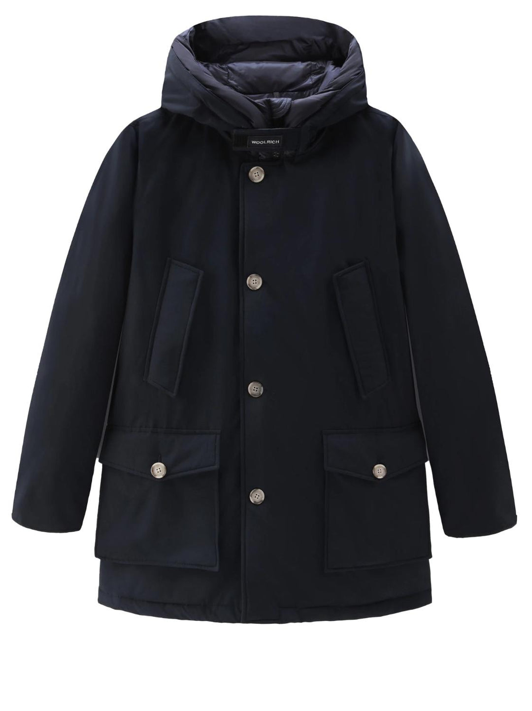 Woolrich Arctic Parka Ramar Cloth – Blauw-60% katoen, 40% polyamide<br />Voering: 100% polyamide-HEREN JASSEN & JACKS-Bla