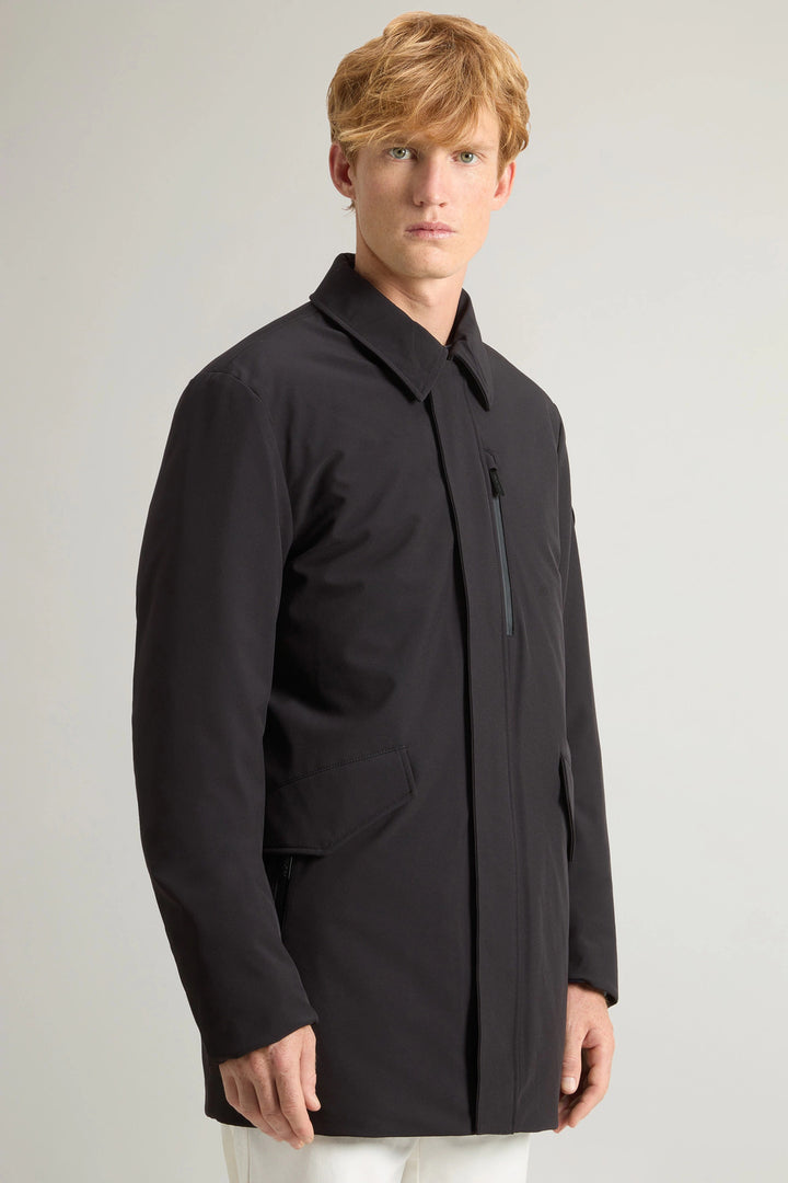 Woolrich Barrow Mac jas van Tech Softshell-Buitenste: 94% Polyester, 6% Elastaan<br /><br />Binnen: 100% Polyamide<br /><