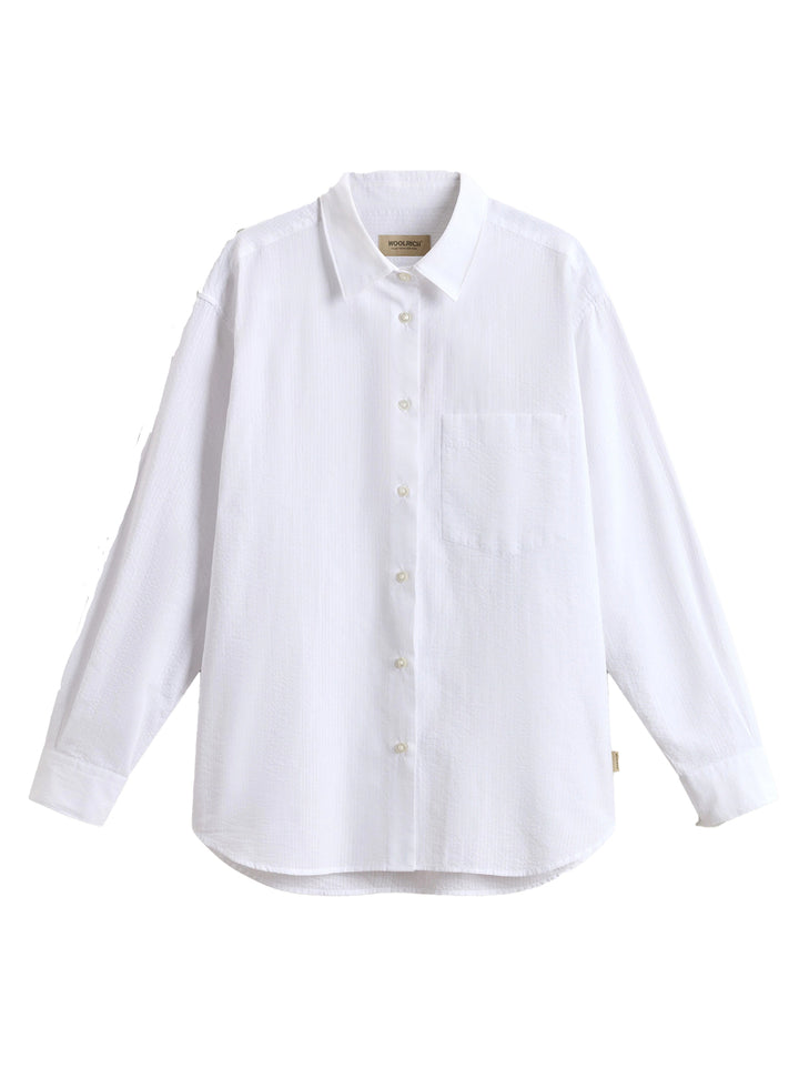 Woolrich Blouse White-Buitenste: 99% Katoen, 1% Elastane-DAMES TOPS & BLOUSES-Wit