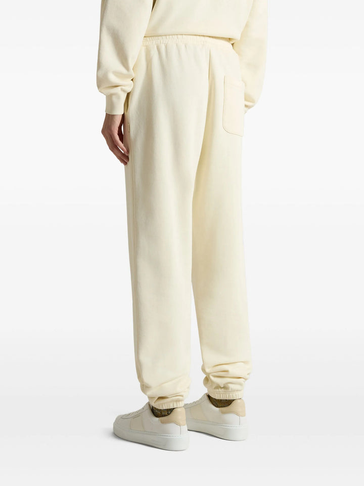 Woolrich broek van sweatstof van puur katoen-100% Katoen-DAMES BROEKEN-Room