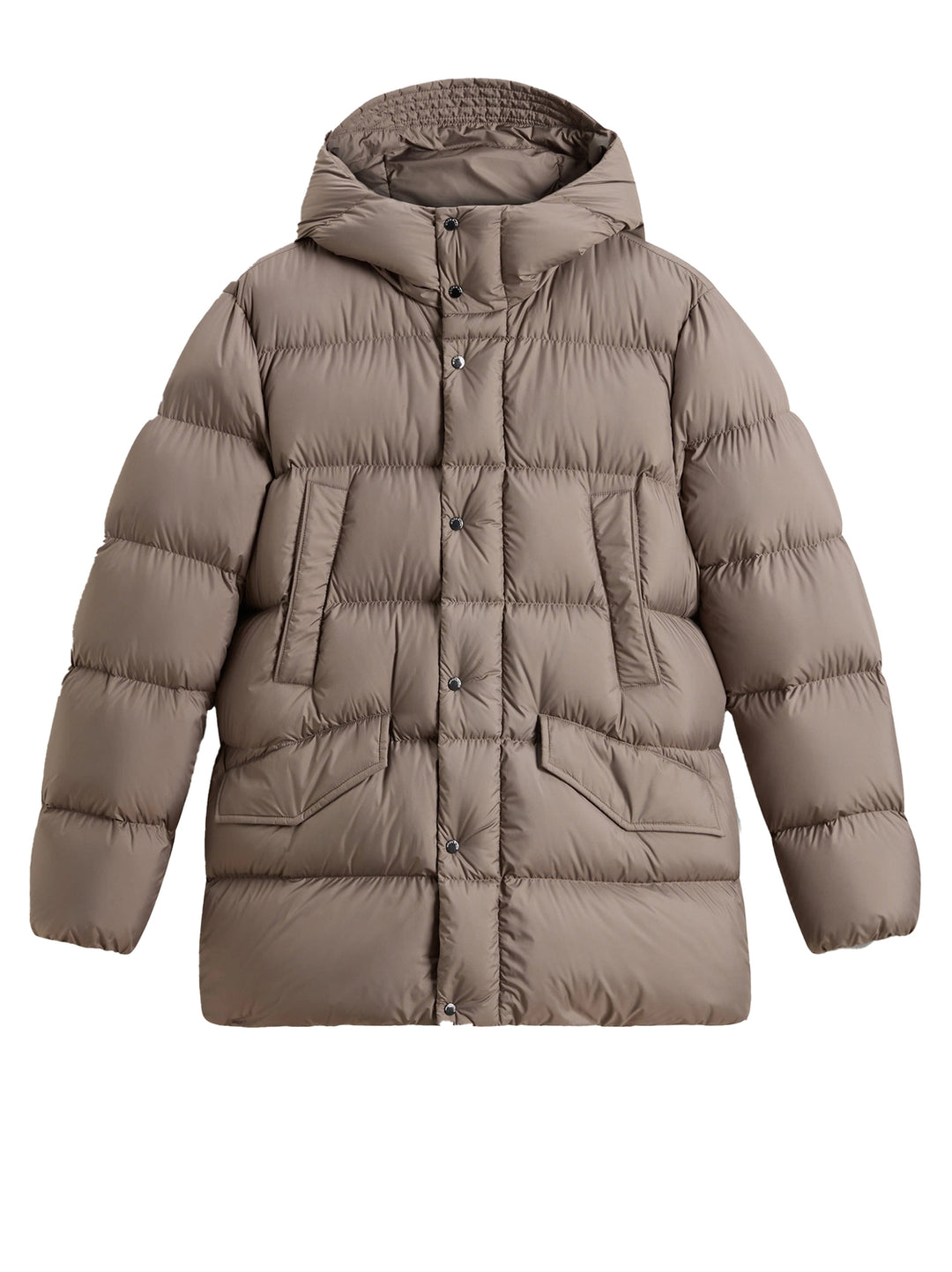 Woolrich Cloud Davis Down Jacket – Falcon (Beige)-100% polyester-HEREN JASSEN & JACKS-Beige
