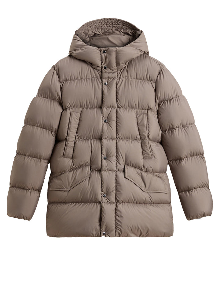 Woolrich Cloud Davis Down Jacket – Falcon (Beige)-100% polyester-HEREN JASSEN & JACKS-Beige