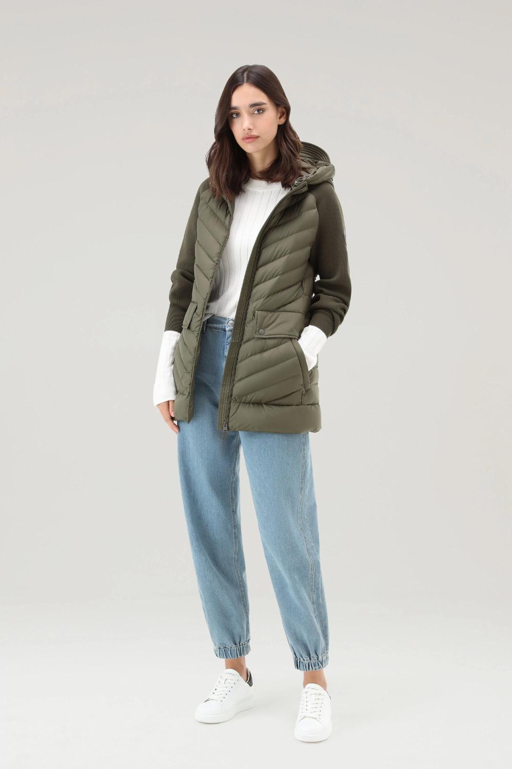 Woolrich gewatteerd jack-100% polyamide-DAMES JASSEN & JACKS-Groen
