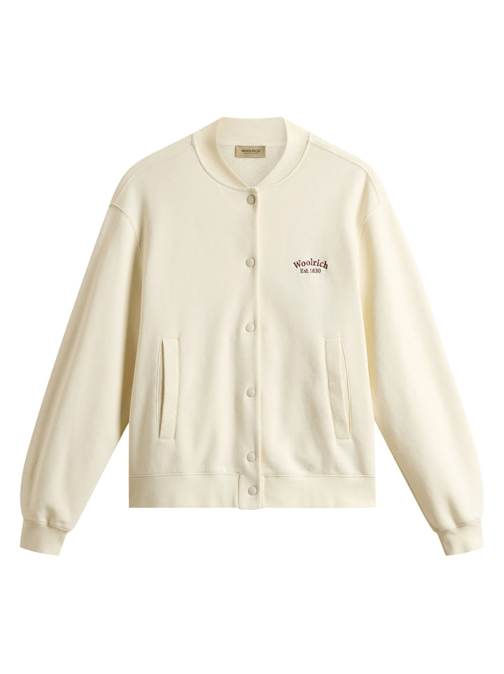 Woolrich KKatoenen College Sweatvest met Knopen-100% Katoen-DAMES TRUIEN & VESTEN-Room