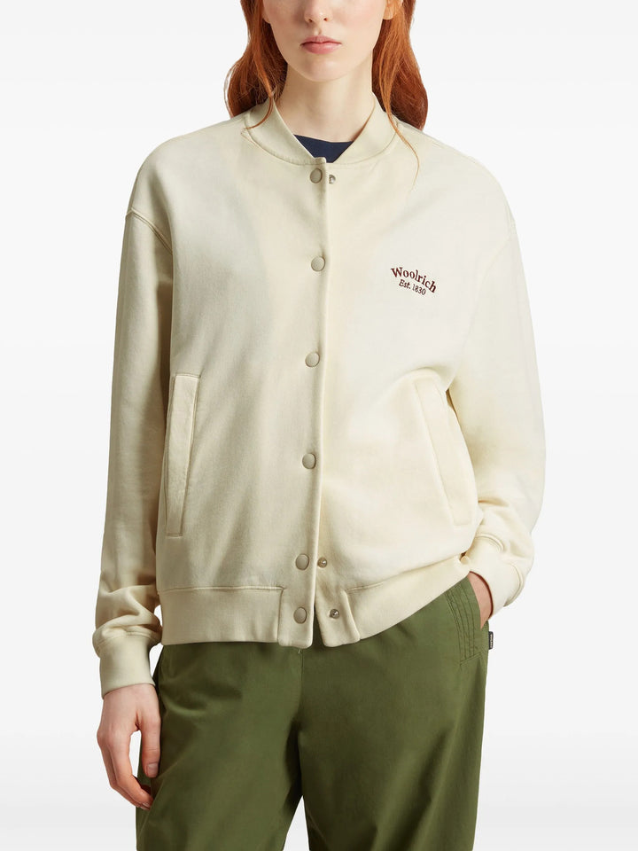 Woolrich KKatoenen College Sweatvest met Knopen-100% Katoen-DAMES TRUIEN & VESTEN-Room