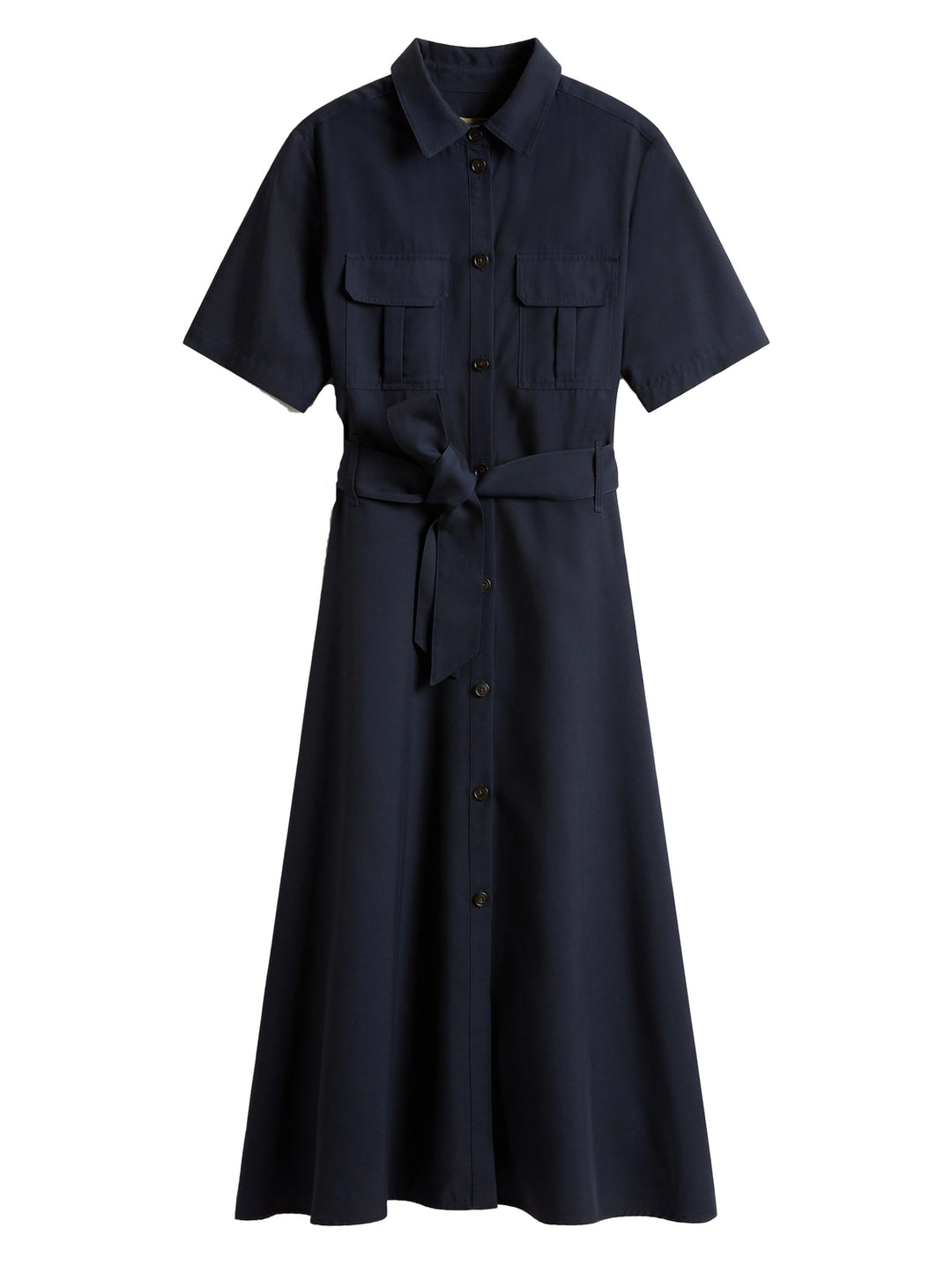 Woolrich lange jurk van Tencel-Buitenste: 100% Lyocell-DAMES JURKEN-Blauw