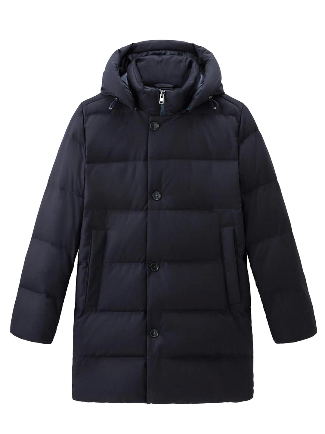 Woolrich Luxe Long Parka – Zwart-Buitenste: 100% Scheerwol<br /><br />Binnen: 100% Polyamide<br /><br />Opvulling: 90% Gr