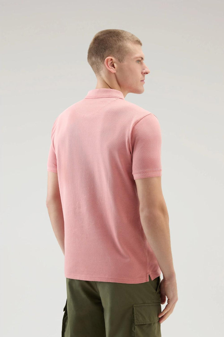 Woolrich MACKINACK polo-95% katoen, 5% elasthaan-HEREN POLO'S & T-SHIRTS-Roze