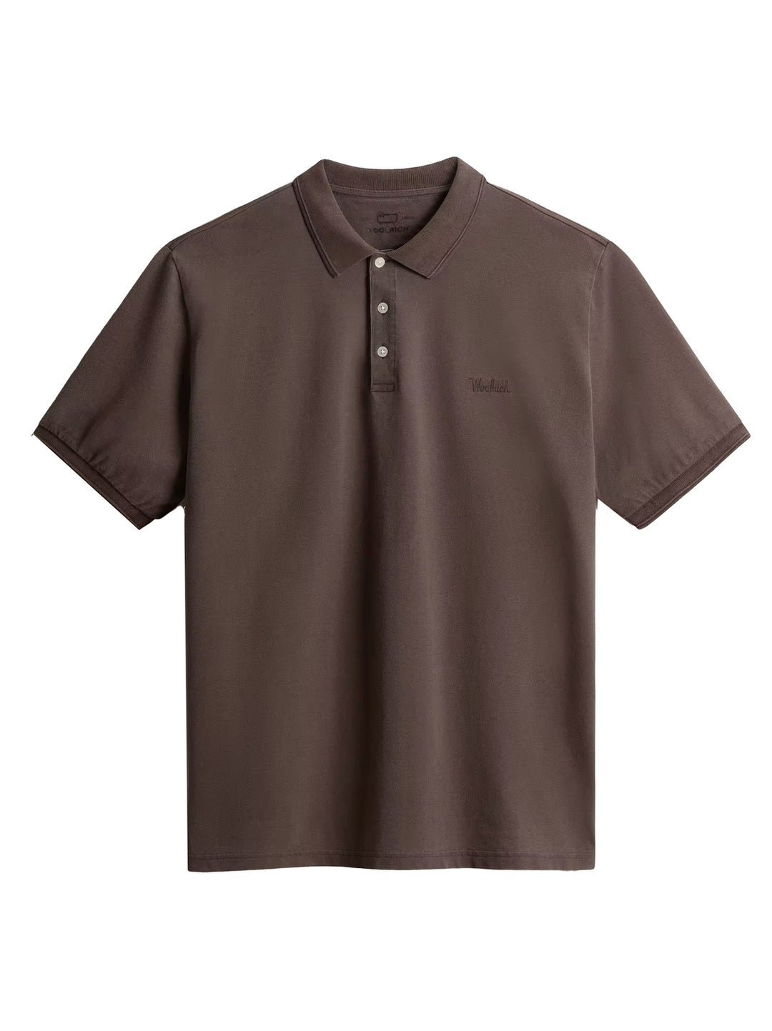 Woolrich Mackinack polo – Bruin-95% katoen, 5% elastaan-HEREN POLO'S & T-SHIRTS-Bruin
