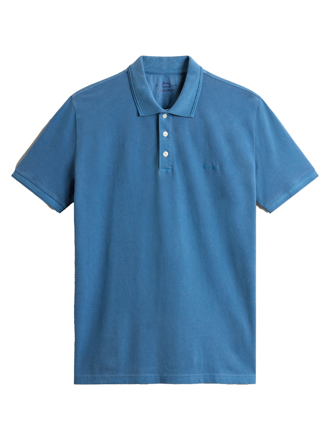 Woolrich mackinack poloshirt-Buitenste: 95% Katoen, 5% Elastane / 100% Katoen-HEREN POLO'S & T-SHIRTS-Blauw