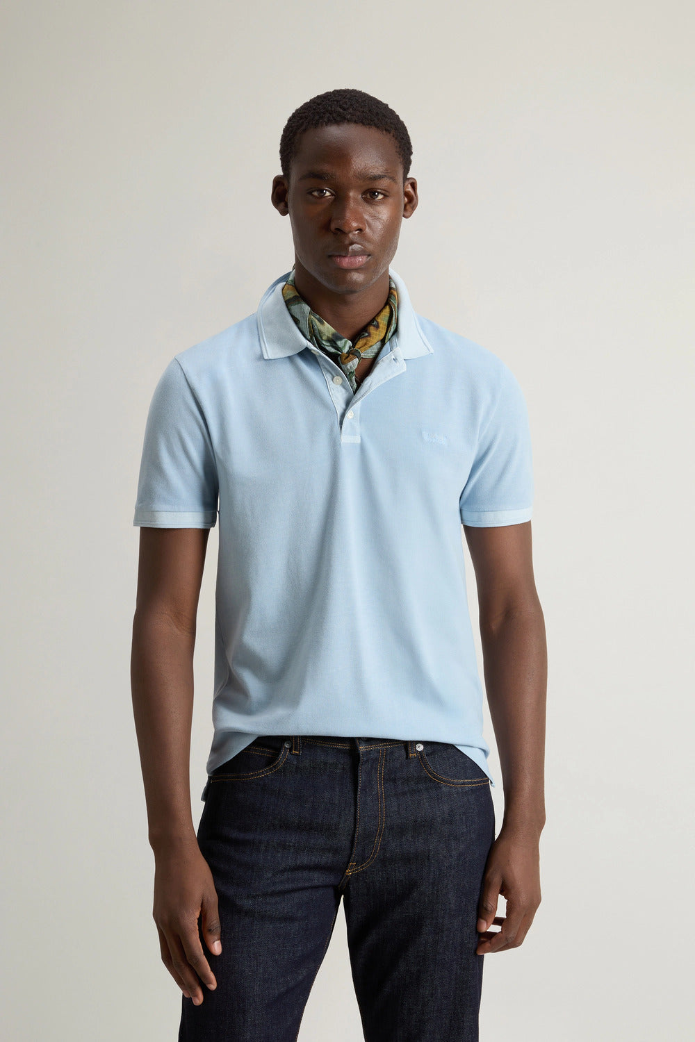 Woolrich Mackinack-poloshirt Flask-Buitenste: 95% Katoen, 5% Elastane / 100% Katoen-HEREN POLO'S & T-SHIRTS-Blauw