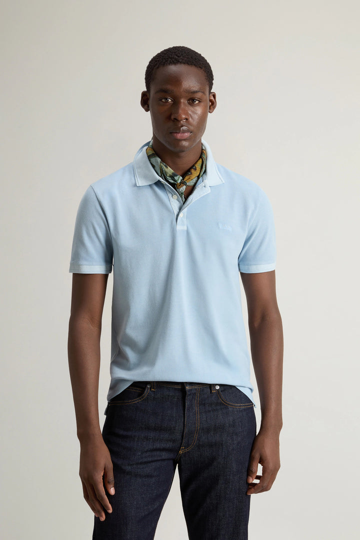 Woolrich Mackinack-poloshirt Flask-Buitenste: 95% Katoen, 5% Elastane / 100% Katoen-HEREN POLO'S & T-SHIRTS-Blauw