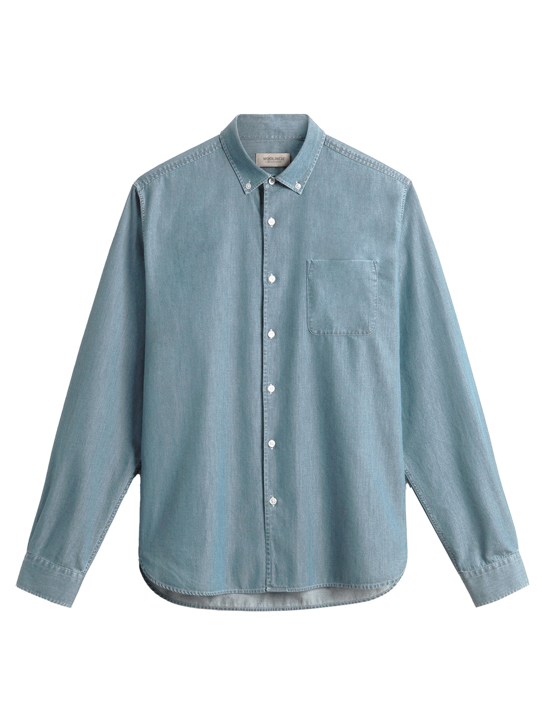 Woolrich Overhemd van Zuiver Katoen – Blauw-100% katoen-HEREN SHIRTS-Blauw