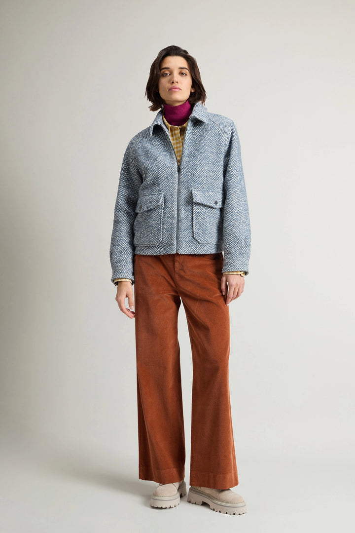 Woolrich overhemdjack van wolmix-Buitenste: 33% Acryl, 30% Wol, 25% Polyester, 7% Katoen, 5% Zijde<br /><br />Binnen: 67%