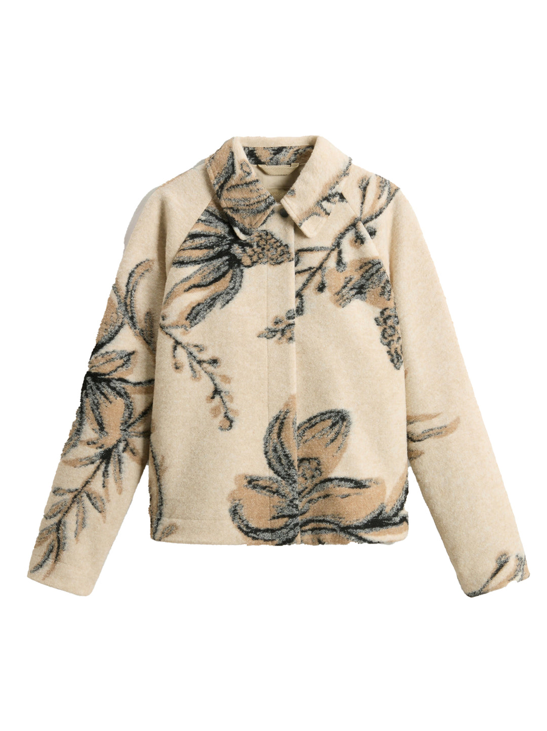 Woolrich Overshirt – Beige-80% polyester, 20% wol-DAMES TRUIEN & VESTEN-Beige