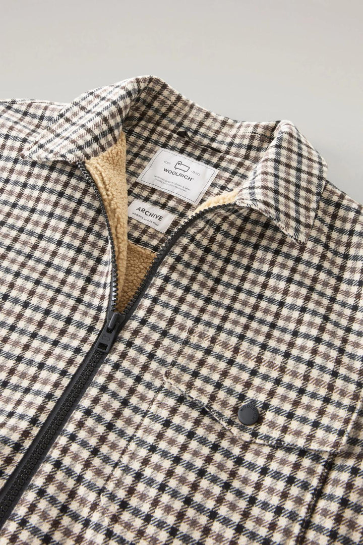 Woolrich overshirt met voering-60% wol, 35% polyester, 5% polyamide-HEREN SHIRTS-Bruin