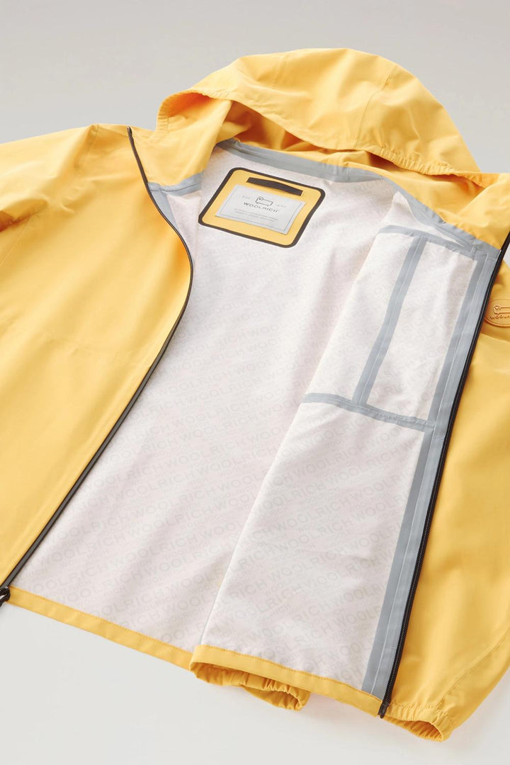 Woolrich PACIFIC capuchonjack – Geel-100% polyester-HEREN JASSEN & JACKS-Geel