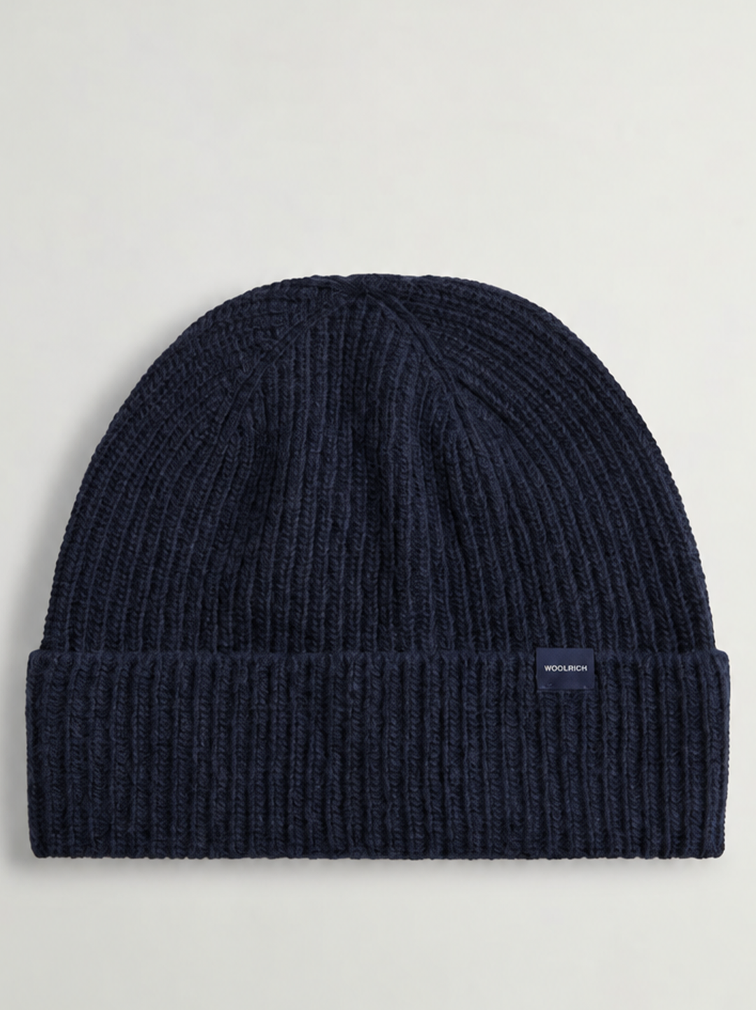 Woolrich Ribgebreide Muts – Blauw-80% wol, 20% polyamide-HEREN ACCESSOIRES-Blauw