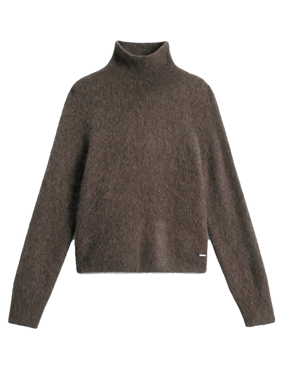Woolrich Soft Alpaca Coltrui – Taupe-52% alpaca, 32% polyamide, 13% wool, 3% elasthaan-DAMES TRUIEN & VESTEN-Bruin